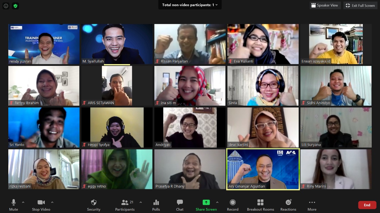 'Training of Trainer Online Skema 3 Certification by ESQ' Agar Jadi Pengajar yang Profesional, Terpercaya, dan Kompeten