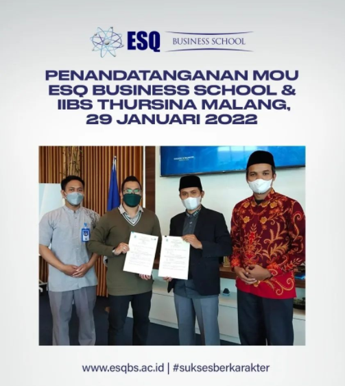 Penandatanganan MoU ESQ Business School dengan IIBS Thursina Malang